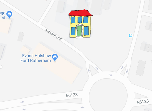 Map for Granby Childrens Nursery at Parkgate / Rotherham / Aldwarke Road, Parkgate, Rotherham, S62 6BU